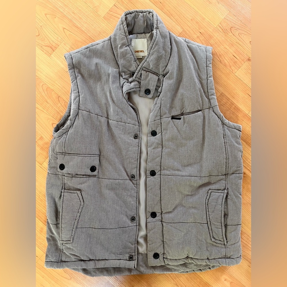 Diesel Padded Houndstooth Vest
